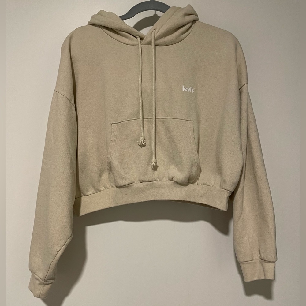 Levi’s Cropped Hooded Sweatshirt - L